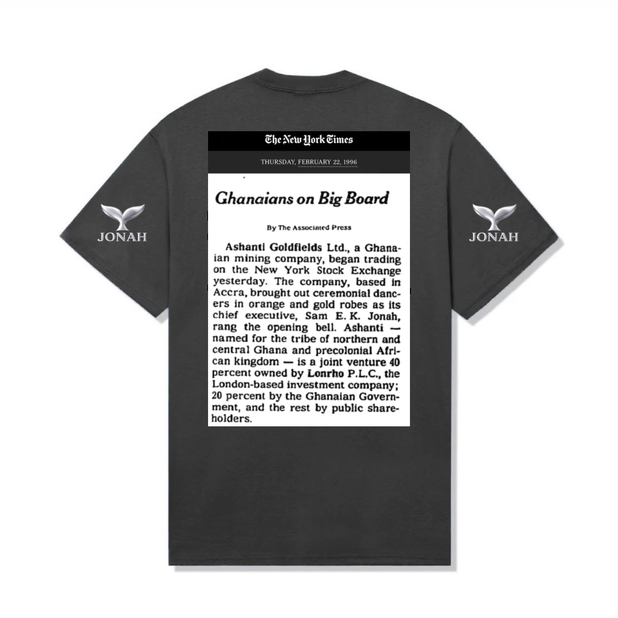 A011) T-shirt Wings (Or du Ghana)